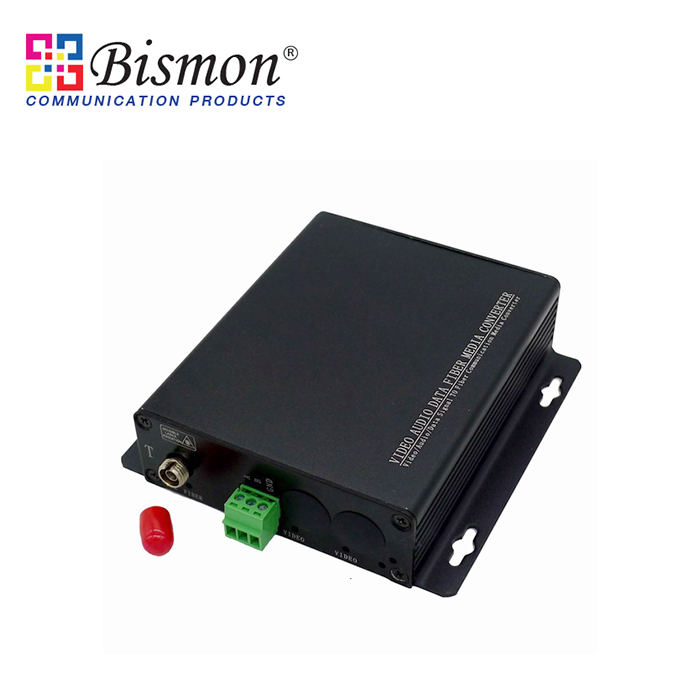 1-CH-Audio-balanced-Converter-Single-fiber-20KM-SM-FC-Connector-Pair
